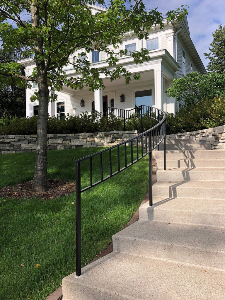 Exterior Step Railing – Ornamental Iron