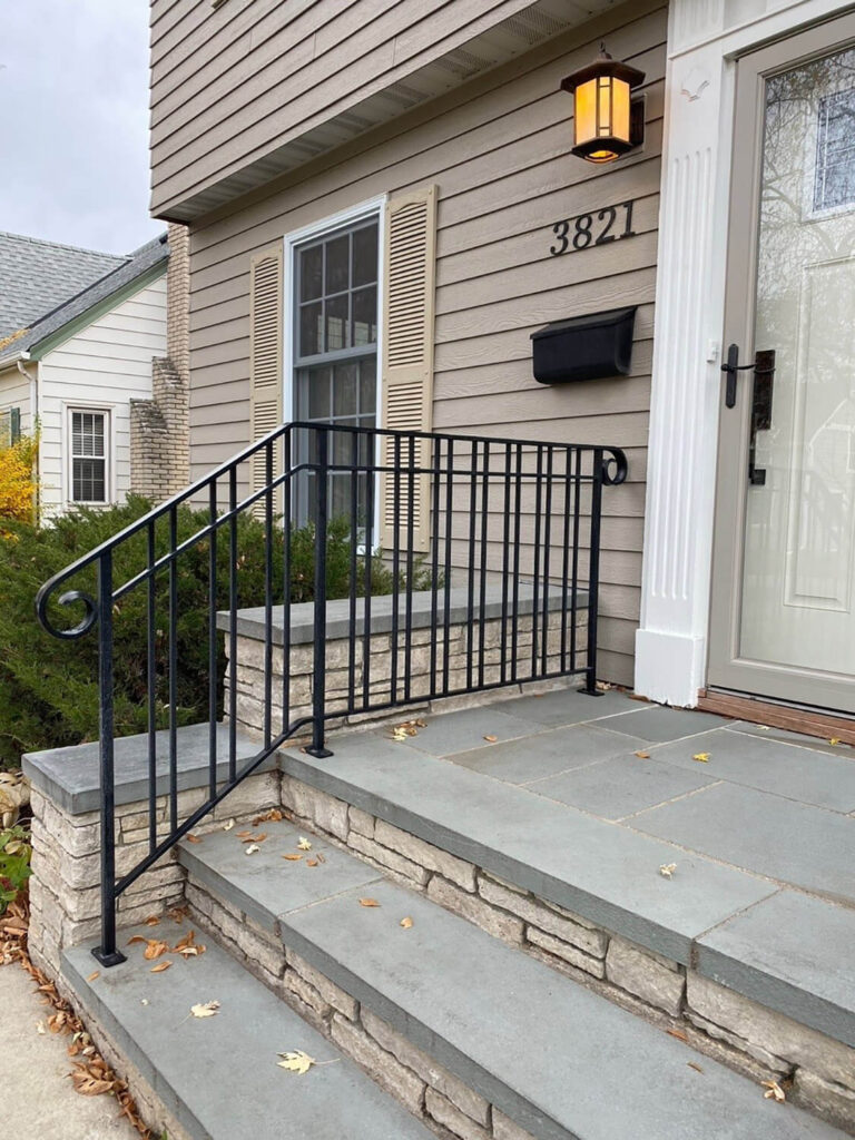 Exterior Step Railing – Ornamental Iron